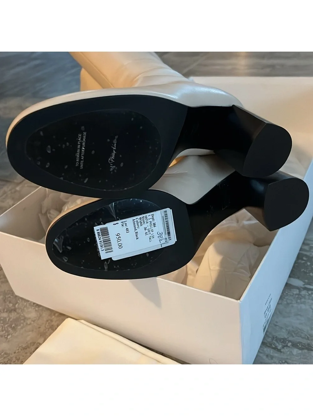 3.1 Phillip Lim Nadia High Block Heel Boots in Almond, Size 38.5, New in Box